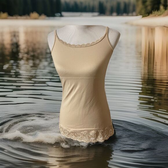 Maidenform Sweet Nothing Cami Shapewear Slimming Tummy Control Tank Top Beige - Picture 2 of 11